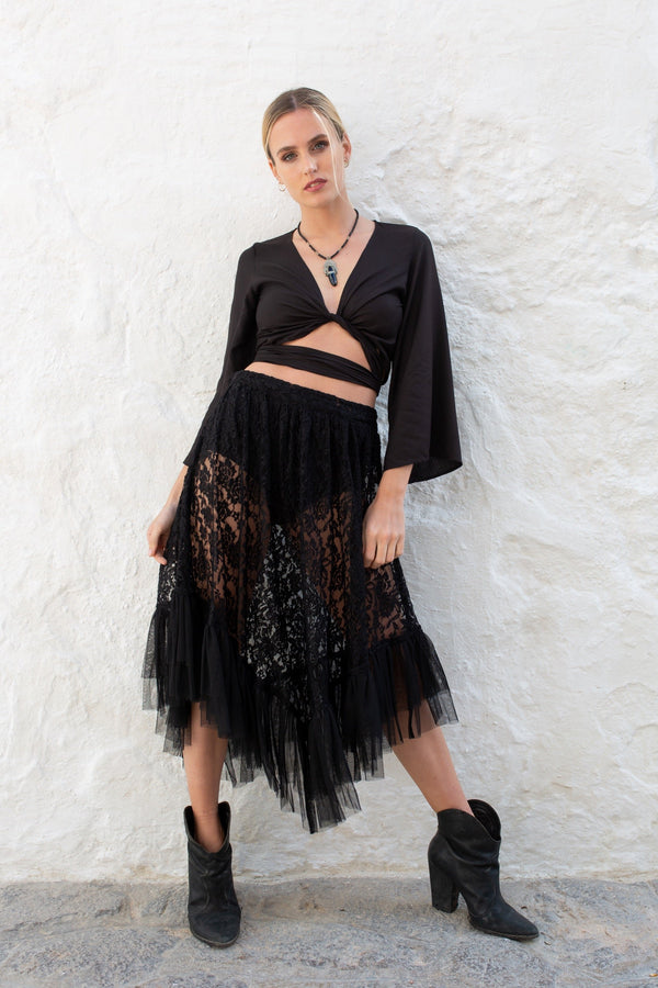 Forbidden Love Triple Layered Mesh Skirt
